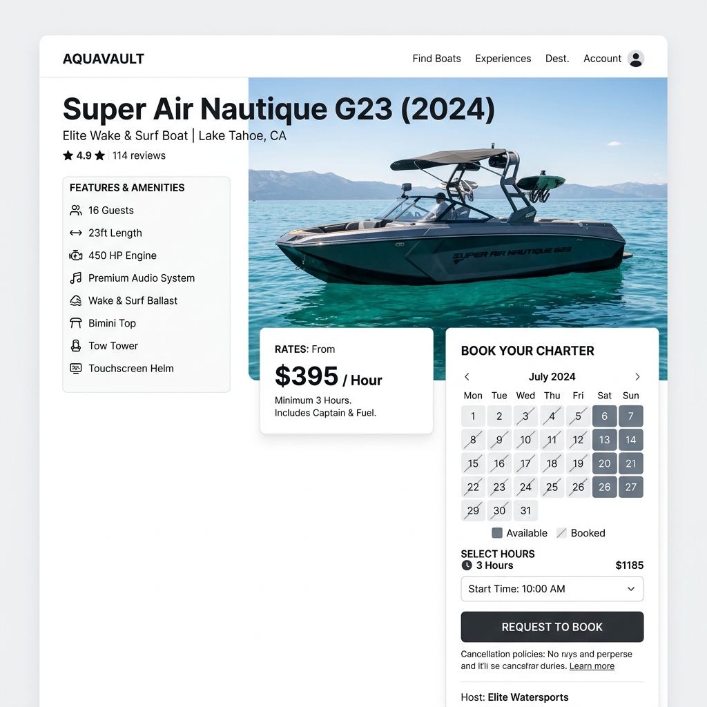 LoneStar Wakeboat Live Demo Website UI